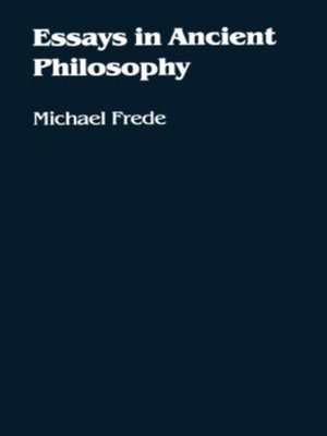 cover image of Essays in Ancient Philosophy